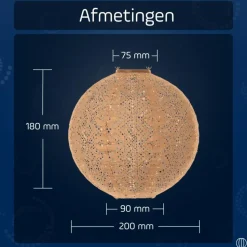 LUMIZ Solar Lampion Lace Rond - 30 cm - Abrikoos