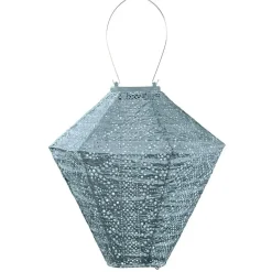 LUMIZ Solar Lampion Lace Diamond - 28 cm - Grijs Blauw