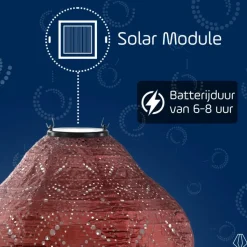 LUMIZ Solar Lampion Mandela Jar - 30 cm - Koper