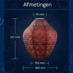 LUMIZ Solar Lampion Mandela Jar - 30 cm - Koper