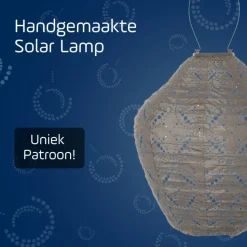 LUMIZ Solar Lampion Mandela Jar - 30 cm - Taupe