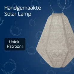 LUMIZ Solar Lampion Marrakesh Can - 30 cm - Licht Taupe