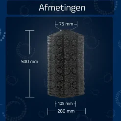 LUMIZ Solar Lampion Mosaic Cylinder - 28 cm - Taupe