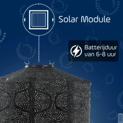 LUMIZ Solar Lampion Mosaic Cylinder - 28 cm - Taupe