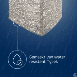 LUMIZ Solar Lampion Paisley Triangle - 28 cm - Licht Taupe