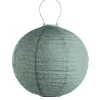 LUMIZ Solar Lampion Tigres Rond - 40 cm - Sage Green