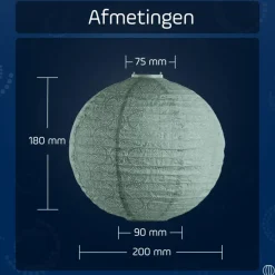 LUMIZ Solar Lampion Tigres Rond - 40 cm - Sage Green