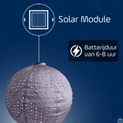 LUMIZ Solar Lampion Verso Rond - 40 cm - Paars