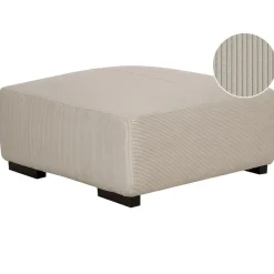 LUNGO - Ottomaan - Beige - Corduroy