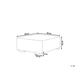 LUNGO - Ottomaan - Beige - Corduroy