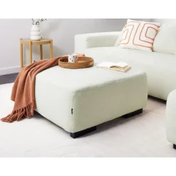 LUNGO - Ottomaan - Wit - Bouclé