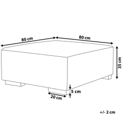LUNGO - Ottomaan - Wit - Bouclé