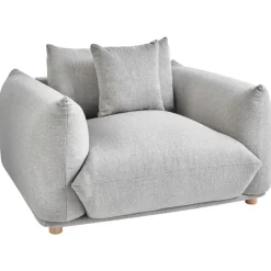 LUVOS - Fauteuil - Lichtgrijs - Stof