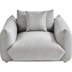 LUVOS - Fauteuil - Lichtgrijs - Stof