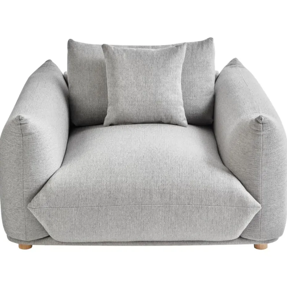 LUVOS - Fauteuil - Lichtgrijs - Stof