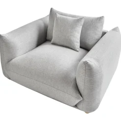 LUVOS - Fauteuil - Lichtgrijs - Stof