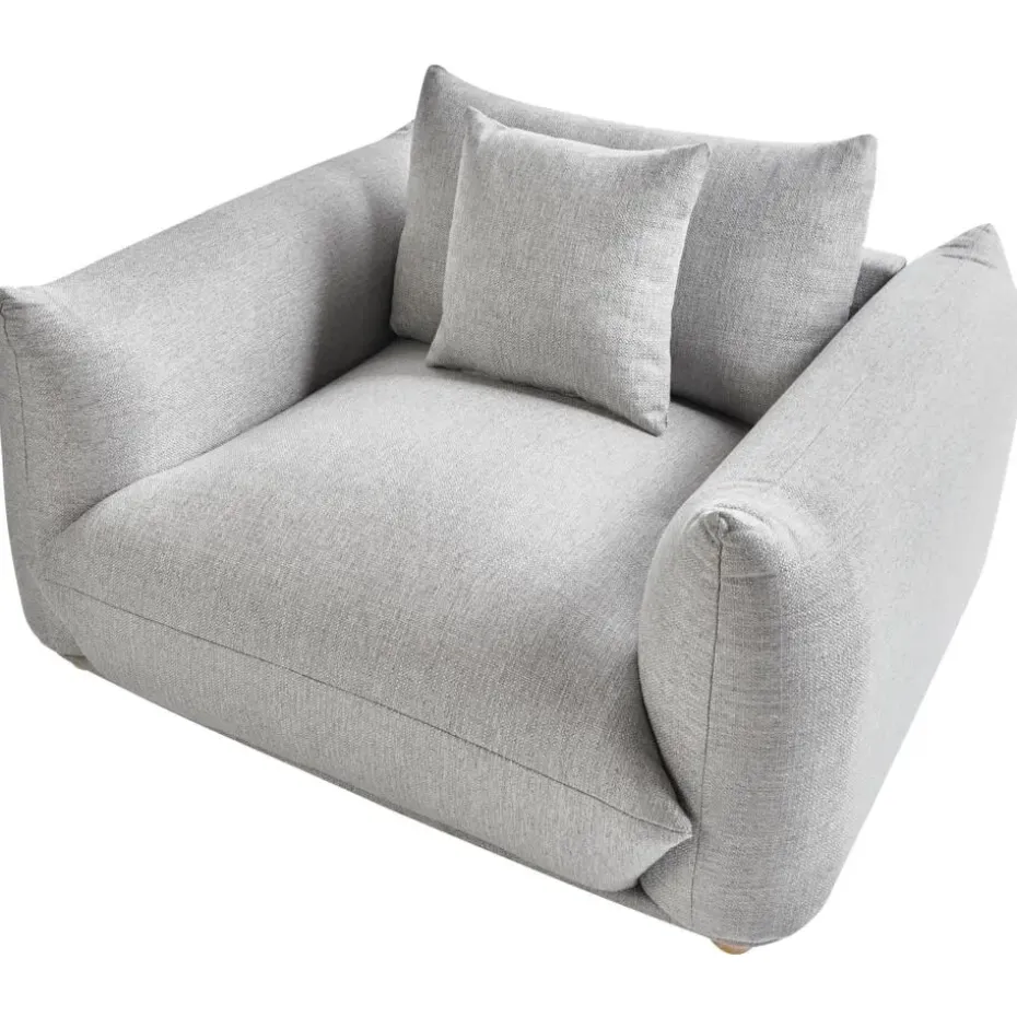 LUVOS - Fauteuil - Lichtgrijs - Stof