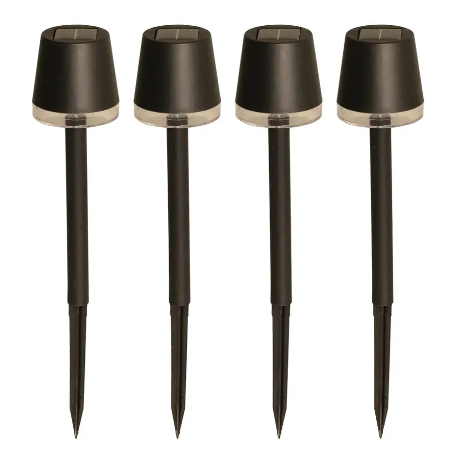 Luxform - 4x Solar Tuinlamp - Cala d'Or - Set van 4 stuks