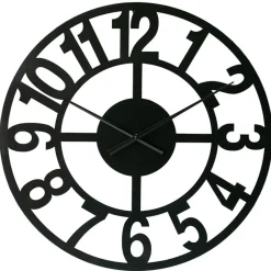 LW Collection Wandklok Jannah zwart 60cm