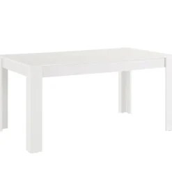 Lynn - Eettafel 160x90 cm voor 8 in wit MDF