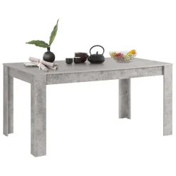 Lynn - Eettafel 160x90 cm voor 8 in MDF beton