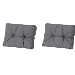 Madison - Florance Rugkussen Panama grey - Ca. 43x73 cm - Set van 2