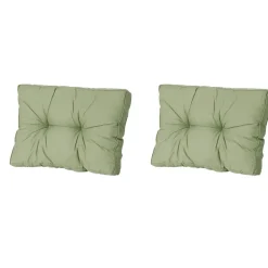 Madison - Florance Rugkussen Basic green - Ca. 43x60 cm - Set van 2