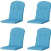 Madison - Kuipstoelkussen Hoge Rug Panama aqua - Ca. 96x45 cm - Set van 4