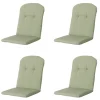 Madison - Kuipstoelkussen Hoge Rug Panama sage - Ca. 96x45 cm - Set van 4