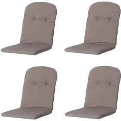 Madison - Kuipstoelkussen Hoge Rug Panama taupe - Ca. 96x45 cm - Set van 4