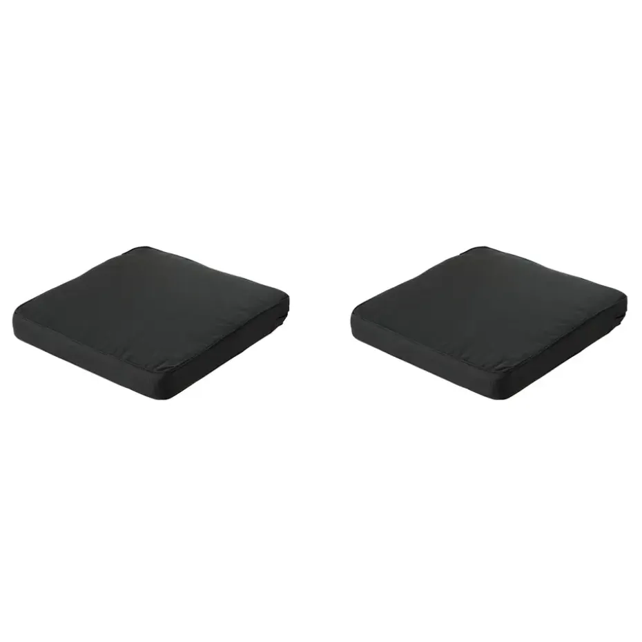 Madison - Lounge Profi-Line Zitkussen Rib black - Ca. 60x60 cm - Set van 2