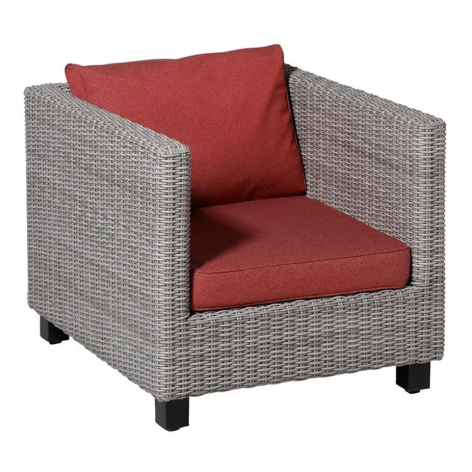 Madison - Lounge Profi-Line Zitkussen Manchester red - Ca. 73x73 cm - Set van 2