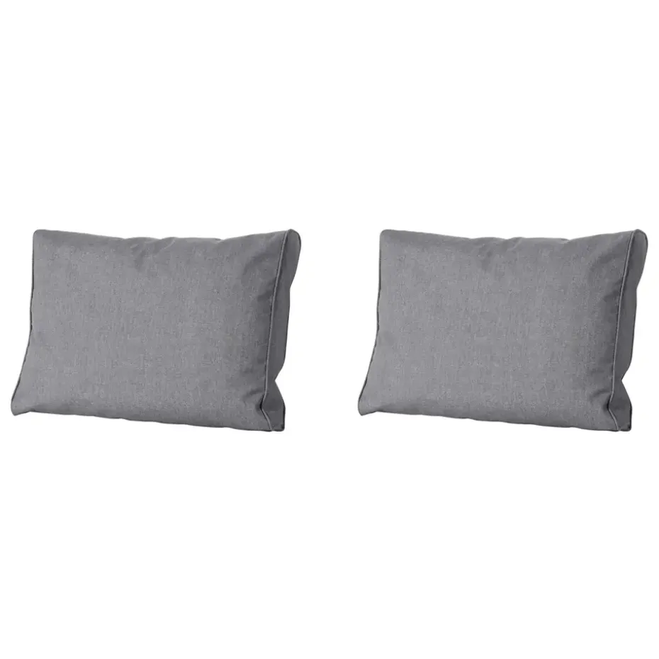 Madison - Lounge Rugkussen Oxford grey - Ca. 40x60 cm - Set van 2