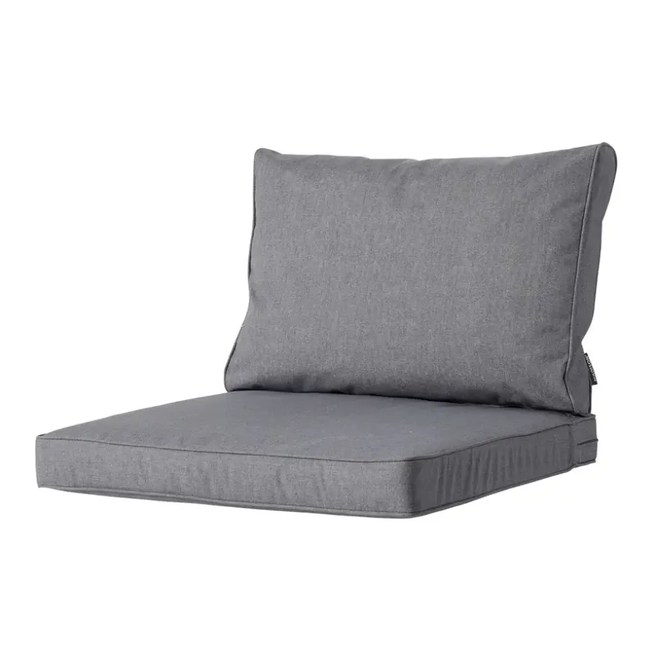 Madison - Lounge Rugkussen Oxford grey - Ca. 40x60 cm - Set van 2