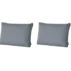 Madison - Lounge Rugkussen Rib grey - Ca. 40x60 cm - Set van 2