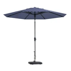 Madison - Parasol Paros II Round Safier Blue - 300cm - Blauw