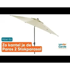 Madison - Parasol Paros II Round Sage Green - 300cm - Groen