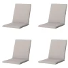 Madison - Stapelstoelkussen Napels taupe - Ca. 97x49 cm - Set van 4