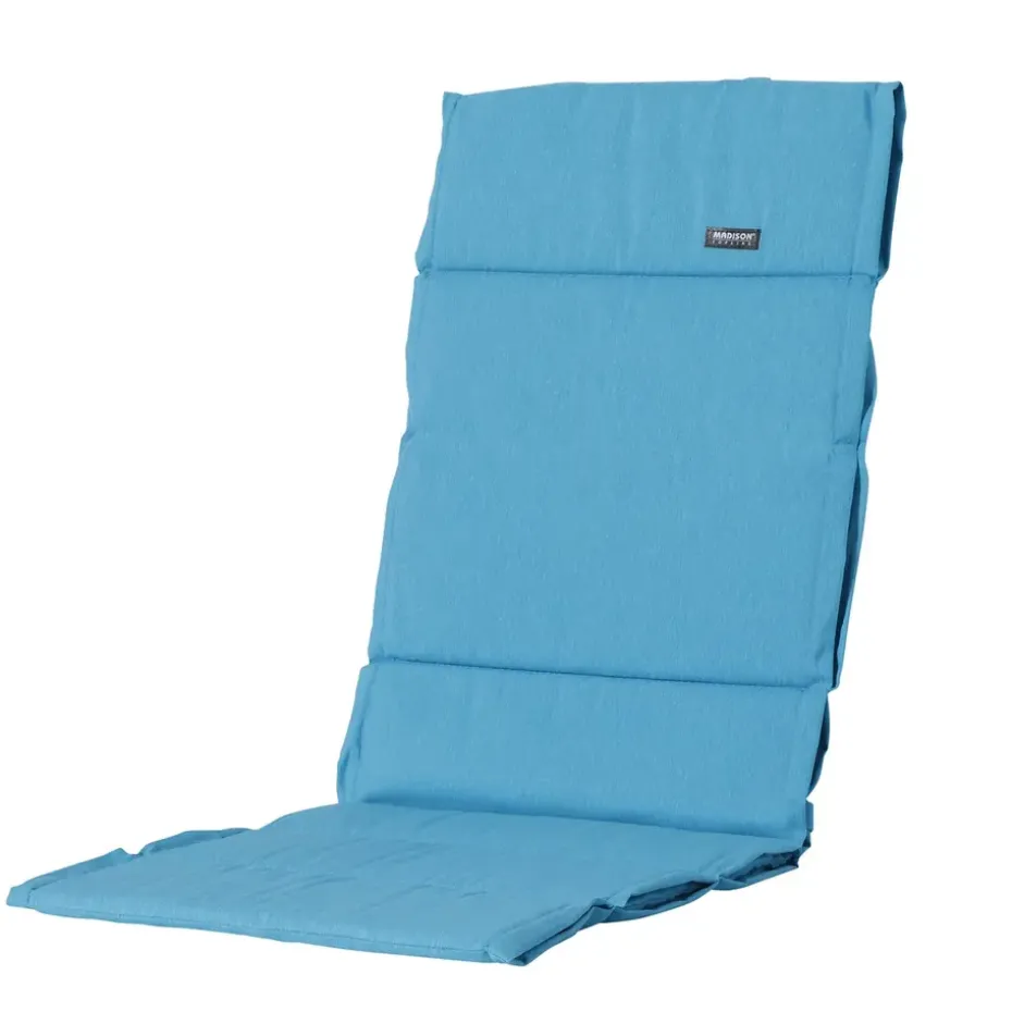 Madison - Tuinkussen Fiber Deluxe Panama aqua - Ca. 125x50 cm - Set van 4