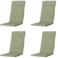 Madison - Tuinkussen Fiber Deluxe Panama sage - Ca. 125x50 cm - Set van 4