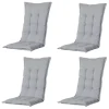 Madison - Tuinkussen Panama light grey - Ca. 123x50 cm - Set van 4