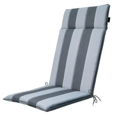 Madison - Tuinstoelkussen Hoge Rug Banda grey - Ca. 120x50 cm - Set van 4