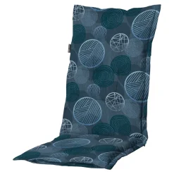 Madison - Tuinstoelkussen Hoge Rug Circle blue - Ca. 123x50 cm - Set van 4