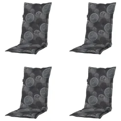 Madison - Tuinstoelkussen Hoge Rug Circle grey - Ca. 123x50 cm - Set van 4