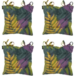 Madison - Zitkussen Toscane Iven green - Ca. 46x46 cm - Set van 4