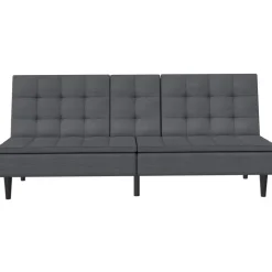 Maine - Slaapbank in antraciet ribstof