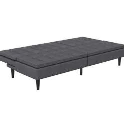 Maine - Slaapbank in antraciet ribstof