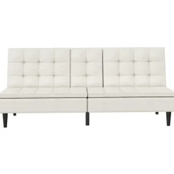 Maine - Slaapbank in crèmekleurige ribstof