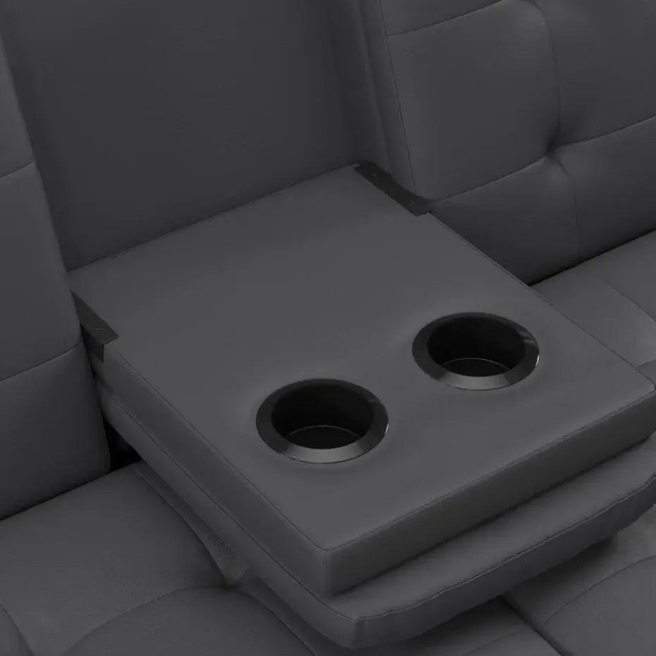 Maine - 3-zits slaapbank in grijs kunstleer