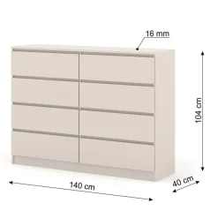 Maja dressoir S8 140 cm kashmir beige
